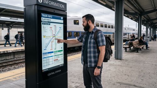 Τελευταίες εταιρικές λύσεις σχετικά με Εξορθολογισμός των Υπηρεσιών Επιβατών με Βιομηχανικά Panel PC σε Περίπτερα Σιδηροδρόμων