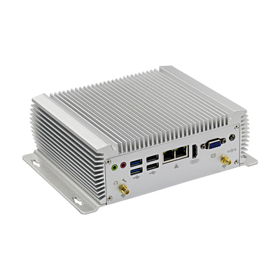 12V βιομηχανικό κιβωτίων μίνι PC 6 COM 8 USB υπολογιστών PC ενσωματωμένο X86 με RS232 RS485 RS422