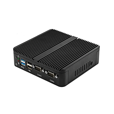 Μίνι PC 2 COM 2 Celeron J4125 Fanless DB-9 RS232 μίνι υπολογιστής γραφείου του τοπικού LAN RJ45