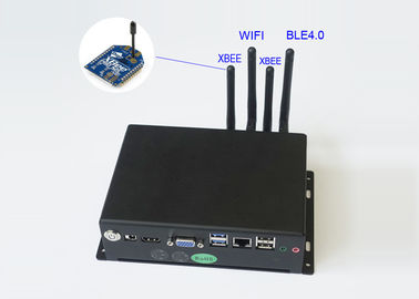 J1900 βιομηχανικό PC κιβωτίων επεξεργαστών με WiFi Bluetooth και 2 ΥΠΈΡ S2C ενότητες XBEE