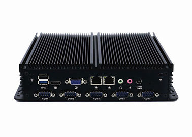 Καλή τιμή 6 USB βιομηχανικό ενσωματωμένο υπολογιστών εν πλω PC 6 COM κιβωτίων αυτοματοποίησης της Intel Baytrial ενσωματωμένο J1900 on-line