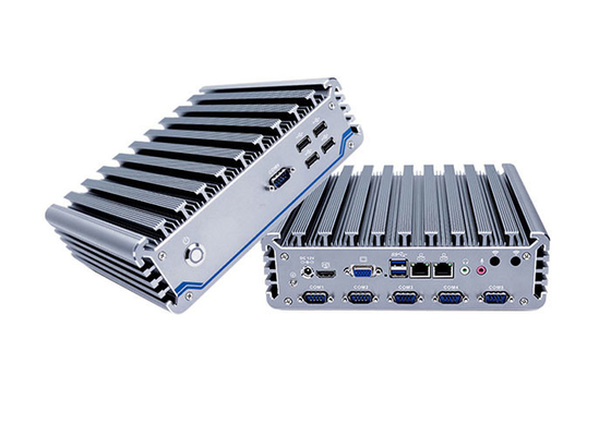 Αργιλίου κραμάτων Fanless βιομηχανικός κριός του τοπικού LAN I7 8265u 16G PC διπλός